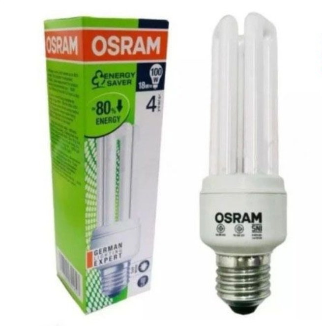 OSRAM DULUX STAR 23W/865 E27 ENERGY SAVER - Bright daylight energy saver with E27 base delivering luminous, color-accurate light reducing energy costs, suited for offices and retail spaces